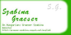 szabina graeser business card